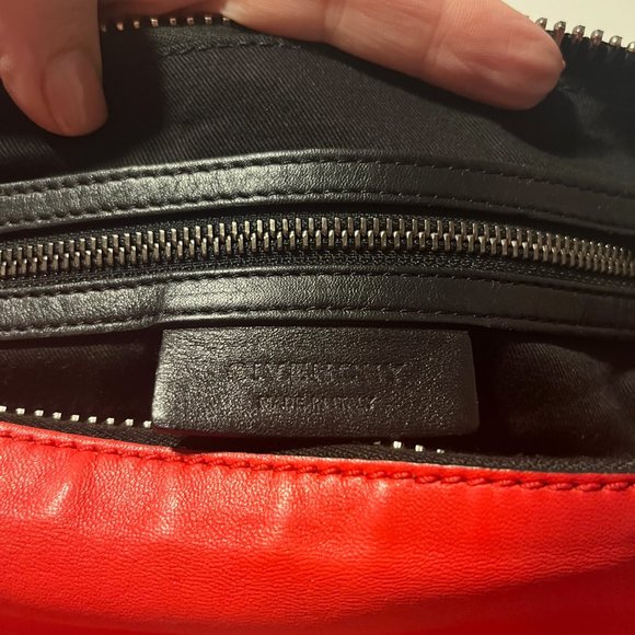 Givenchy Red Leather and Black Pony Hair Bag - Picture 13 of 16